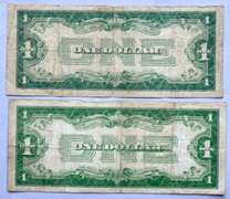 1928 &1928 B  $1 Funnyback Silver Certificates