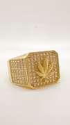 Men's 14kt Solid Yellow Gold & CZ Ring