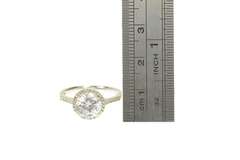 14K White Gold 2.16 Ctw Moissanite Halo Classic Engagement Ring