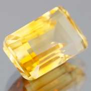 Bright 13.48ct untreated emerald cut Citrine