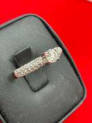 CERTIFIED LADIES 14K WHITE GOLD AND DIAMOND RING