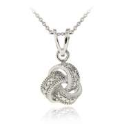Love Knot Diamond Accent Necklace