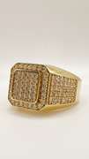 Men's 14kt Solid Yellow Gold & CZ Ring