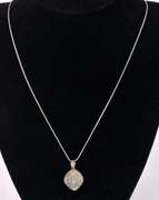 Amazing Diamond Cluster Pendant Necklace in 10K and 14K White Gold