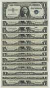 13 Choice Crisp Uncirculated 1957 Series $1 Silver Certificates