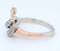 Beautiful Two Tone Gold Diamond Wrap Ring