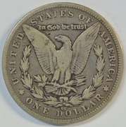 Key date 1890-CC Morgan Silver Dollar. Sharp circ