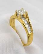 Sparkling Princess Cut Diamond Ring