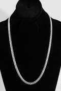 .925 Sterling Silver 6mm Diamond Cut Miami Cuban Link Chain 24 Inches