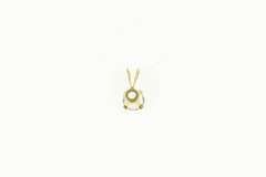 14K Yellow Gold Round Solitaire Classic Simple Cubic Zirconia Pendant