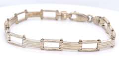 Vintage 925 Sterling Silver Fancy Link Bracelet