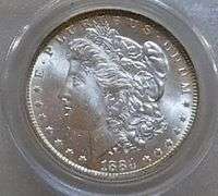 1884-O Morgan Dol  PCGS MS-64 Magnificent Rev toning