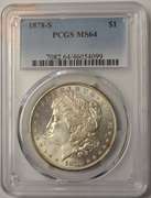 1878-S Morgan Silver Dollar PCGS MS64