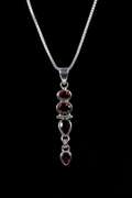 Sterling Silver Garnet Pendant