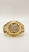 Men's 14kt Solid Yellow Gold & CZ Ring