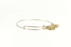 Silver Plated Alex & Ani S Monogram Initial Two Tone Charm Bracelet