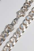 .925 Sterling Silver 15.2mm Diamond Cut Curb Link Chain 20 Inches