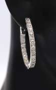 Dazzling White Gold Diamond Hoop Earrings