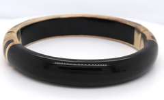 Gold Plated Silver CZ Resin Bangle