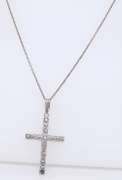 Vintage 925 Sterling Silver Cross Pendant on Chain