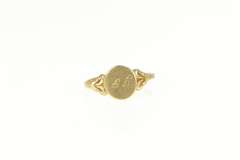 10K Yellow Gold Retro JF Monogram Initial Name Baby Child's Ring
