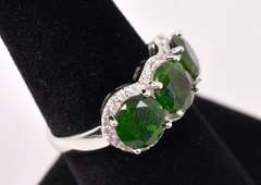 Chromium Diopside Sterling Silver Ring