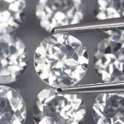 Glittering 9.12ct diamond white Topaz set