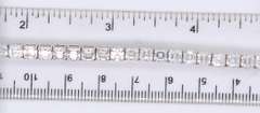 Vintage 925 Sterling Silver Princess Cut Cubic Zirconia Tennis Bracelet