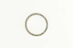 10K White Gold Round Diamond Circle Classic Journey Symbol Pendant