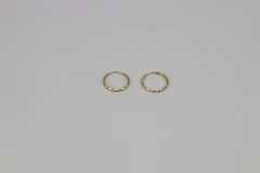 10k Yellow Gold Diamond Cut Hoop Earrings Lot of 5 Pairs 15mm