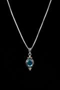 Sterling Silver Blue Topaz Pendant