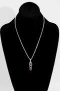 .925 Sterling Silver Pendant w/ Rainbow Mystic Topaz Gemstones