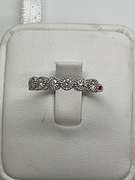 CERTIFIED LADIES 14K WHITE GOLD AND DIAMOND BAND