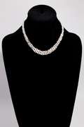 Sterling Silver Graduated Byzantine Itailian 10mm Wide Necklace Round Pure 925 Link Chain 20"