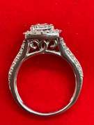 CERTIFIED LADIES 14K WHITE GOLD AND DIAMOND RING