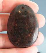 Well marbled 75.52ct pre-drilled Jasper cabochon