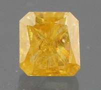 Stunning .28ct cushion cut golden Diamond