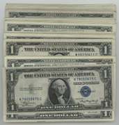 Super lot of 76 Crisp AU to CU $1 Silver Certificate, 1935 & 1957