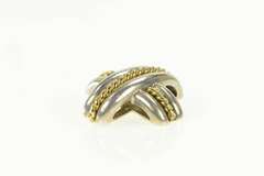 Sterling Silver 18K Tiffany & Co. Signature X Kiss Designer Pendant