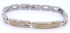 Stainless Steel Cubic Zirconia Bracelet