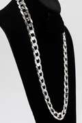 .925 Italian Sterling Silver 15mm Curb Link Chain Necklace 26 Inches