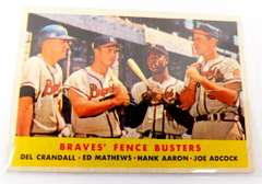 Braves Fence Busters - Hank Aaron Baseball Card