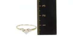 14K White Gold Princess Diamond Cluster Promise Engagement Ring