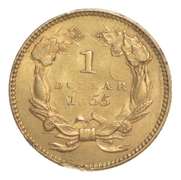 1855 $1.00 Indian Princess Head Gold
