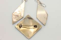 Abalone & Shell Earrings & Pin