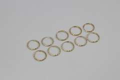 10k Yellow Gold Diamond Cut Hoop Earrings Lot of 5 Pairs 15mm