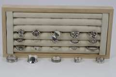 .925 Sterling Silver Ring Assortment Various Sizes & Styles (20 Ring Lot)