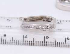 Sparkling White Gold Diamond Hoop Earrings