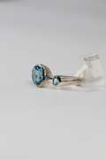Sterling Silver Natural Blue Topaz Gemstone Ring