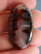 Beautiful 49.82ct. Moroccan Seam Agate cabochon
